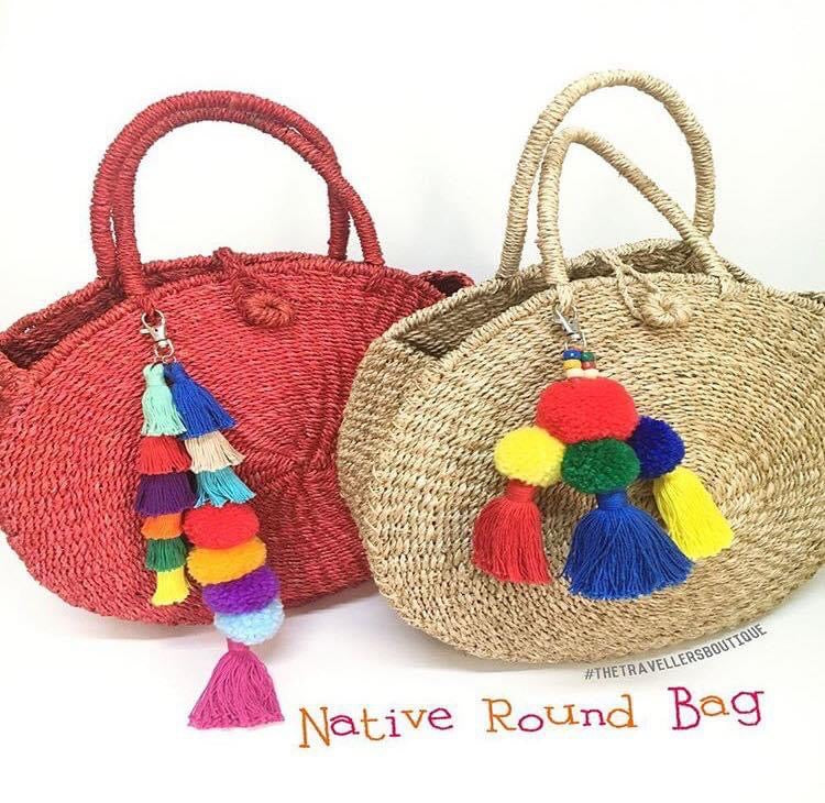 Handle Native Round Bag - Travellers Hat Boutique