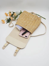 Load image into Gallery viewer, Mini Backpack Straw Bag
