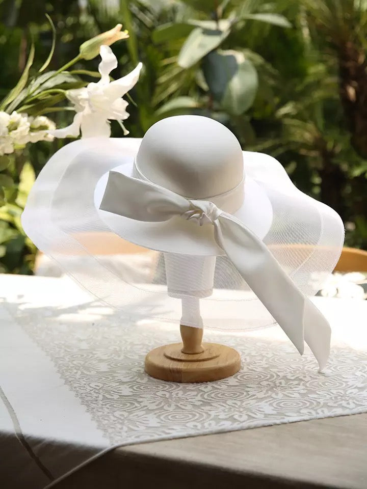 Retro Bridal Tulle Hat