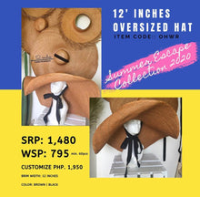 Load image into Gallery viewer, 12&#39; inches Oversized Hat - CUSTOMIZE ME!
