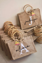 Charger l&#39;image dans la galerie, Jute Tote with Bamboo Handle
