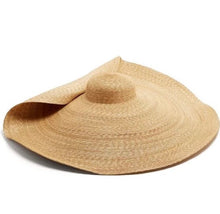 Load image into Gallery viewer, Oversized Wheat  Straw Hat
