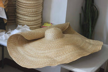 Load image into Gallery viewer, Oversized Wheat  Straw Hat
