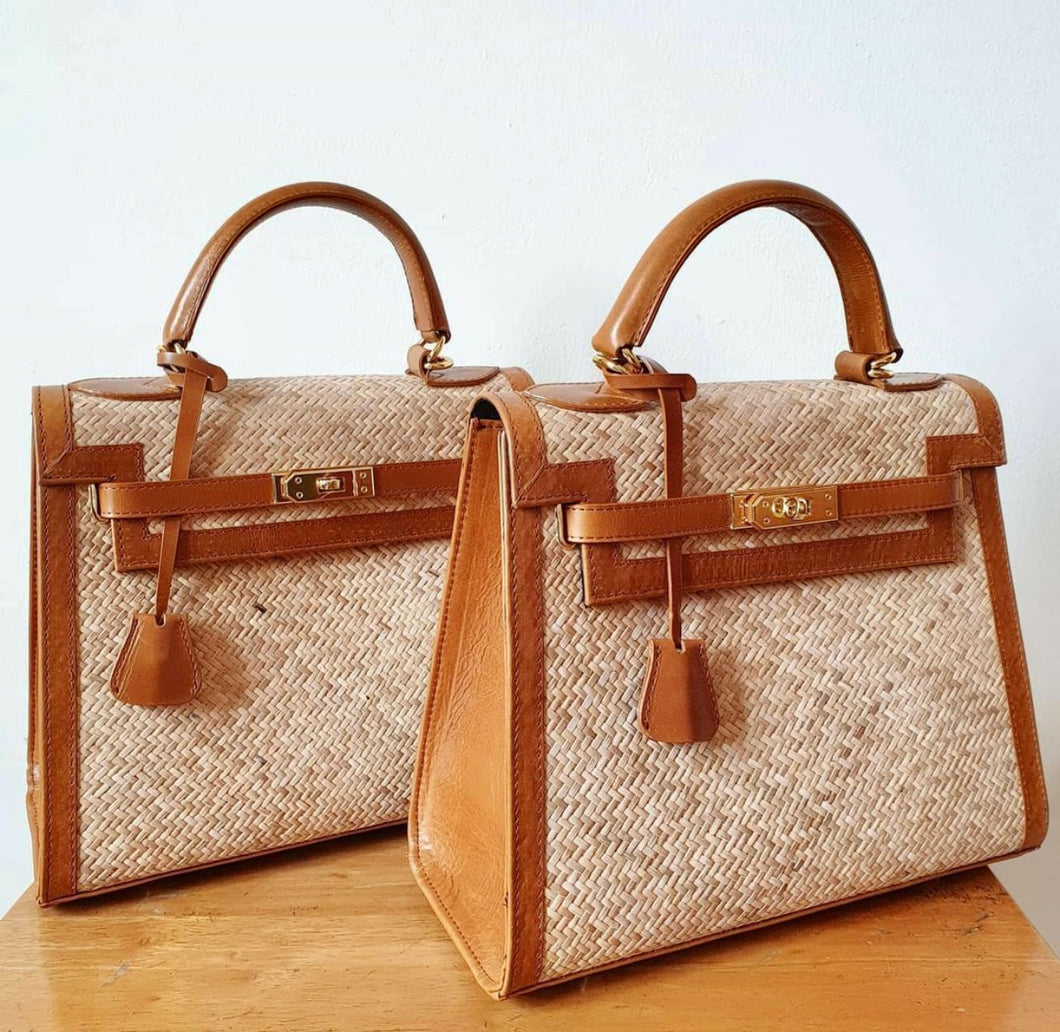 Korb-Rattan-Tasche