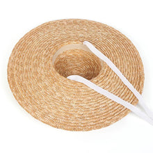 Load image into Gallery viewer, Wheat Straw Hat with Ribbon Tie
