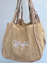 Load image into Gallery viewer, Crochet Tote Bag with Inner Pouch
