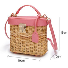 Load image into Gallery viewer, Crossbody Rattan Box
