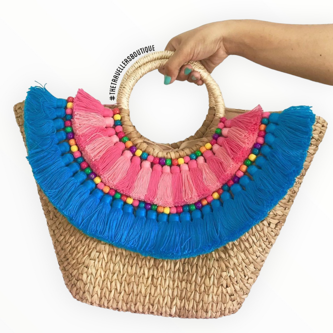 Bangkuang Basket with Beads & Tassels