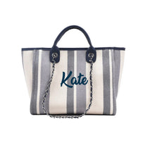 Load image into Gallery viewer, Embroidered Striped Chain Bag
